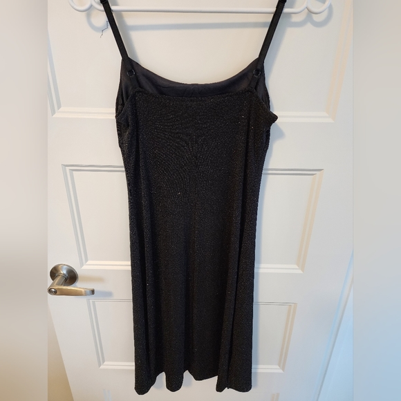 Y2K Ricki's black slip dress with subtle sparkly leopard print 🐆 - Picture 4 of 7